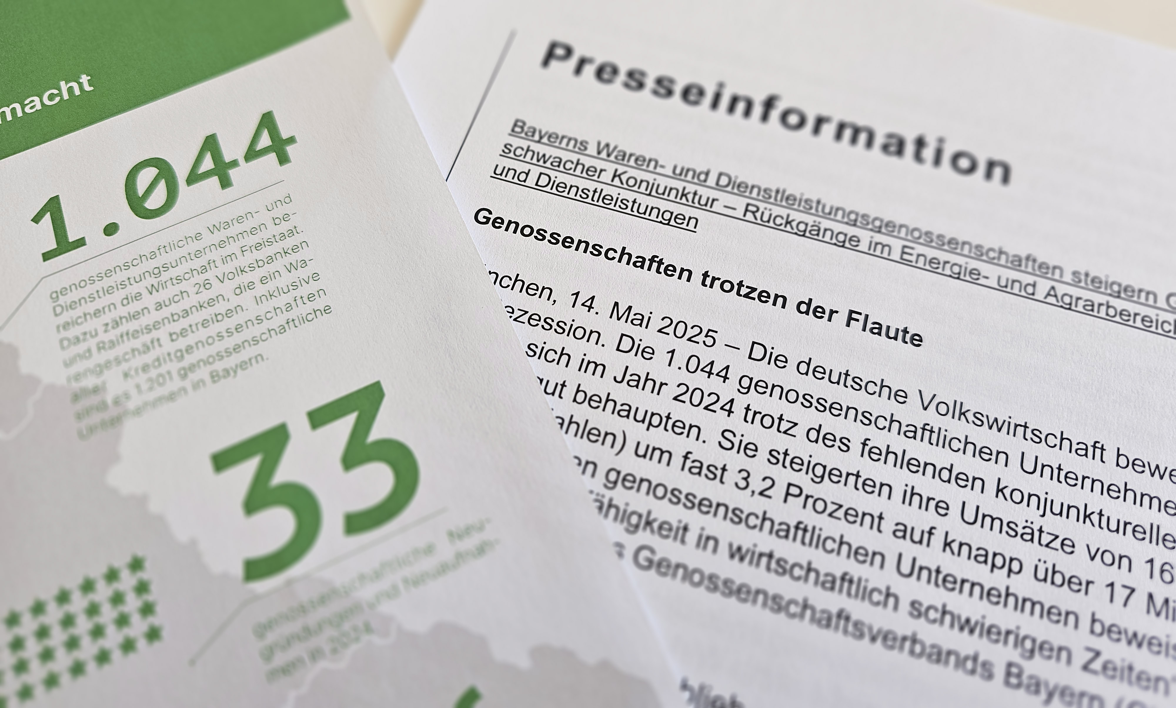 Übersichtskarte der Waren- und Dienstleistungsgenossenschaften in Bayern